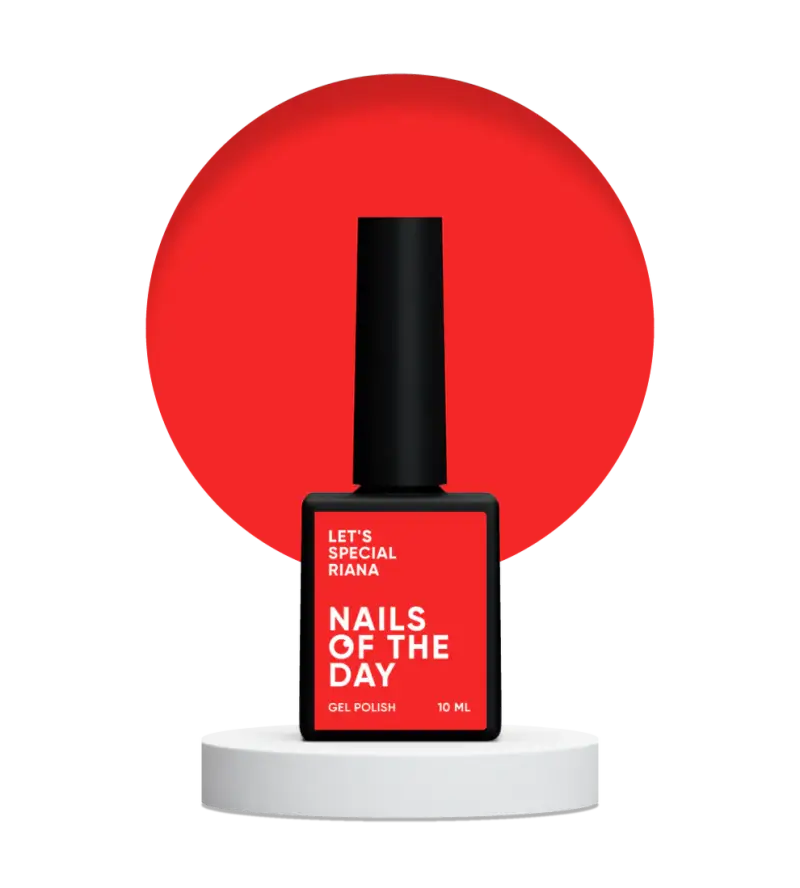 NAILSOFTHEDAY Let's special Riana - bright crimson gel nail polish covering one layer, 10 ml