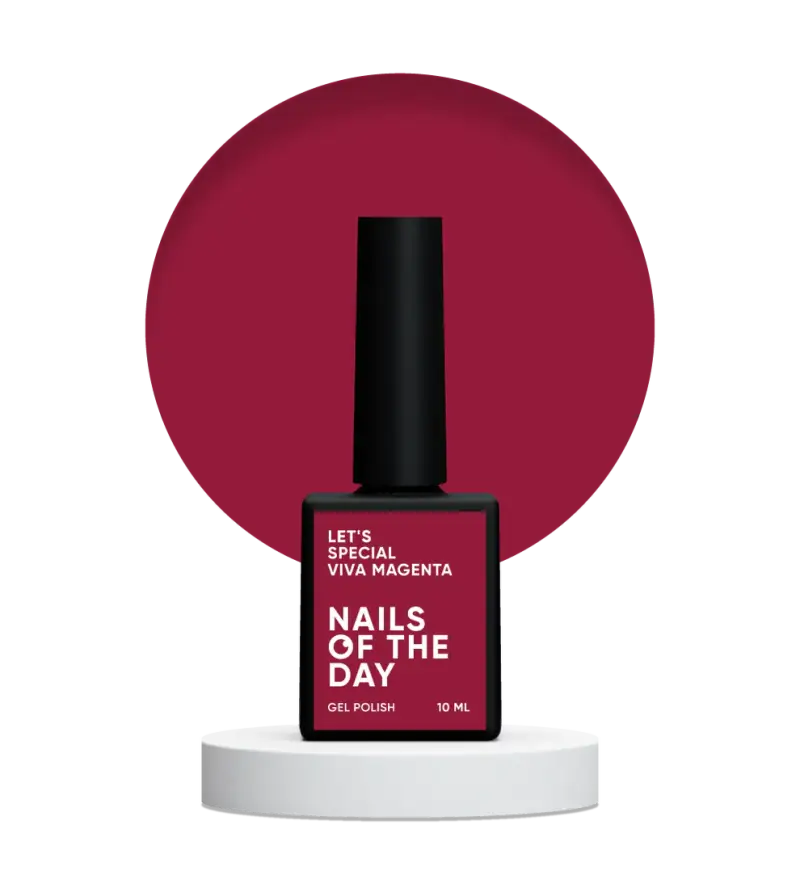 NAILSOFTHEDAY Let's special Viva Magenta — cranberry gel nail polish covering one layer, 10 ml