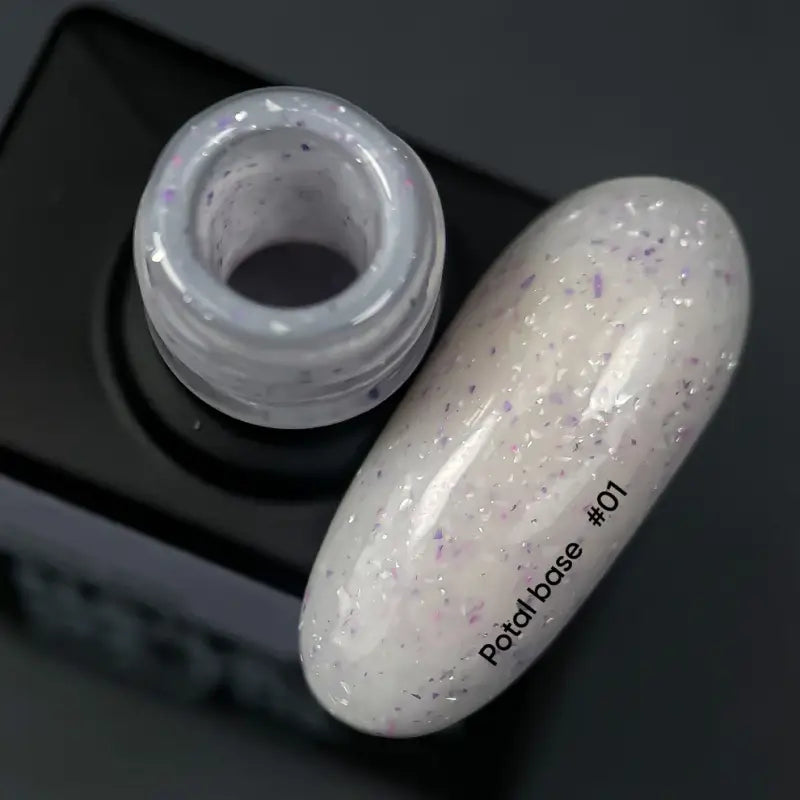 NAILSOFTHEDAY Potal base 01 - milky-purple base with potal (silver-purple potal), 10 ml
