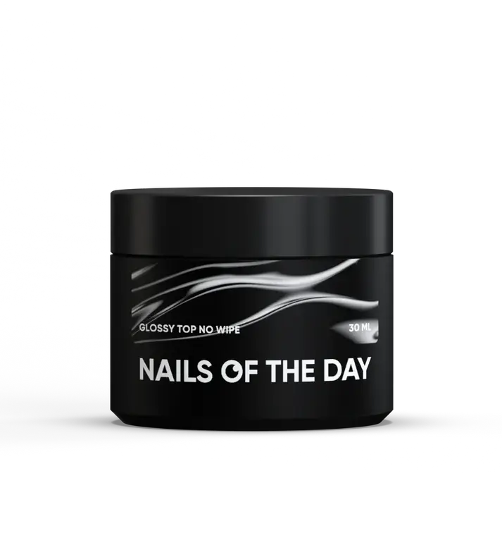 NAILSOFTHEDAY Glossy top no wipe – glossy top without a sticky layer and with UV filters, 30 ml