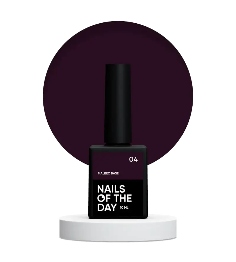 NAILSOFTHEDAY Malbec base 04 – stained purple-black base, 10 ml