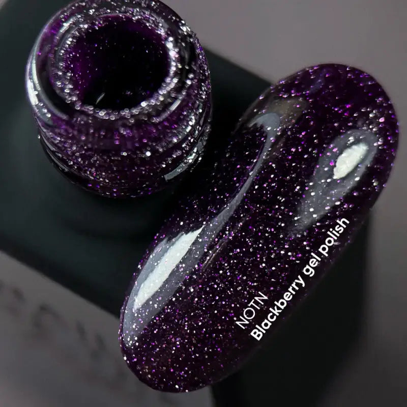 NAILSOFTHENIGHT Blackberry gel polish — purple reflective gel polish for nails, 10 ml