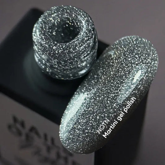 NAILSOFTHENIGHT Martini gel polish — silver reflective gel polish for nails, 10 ml