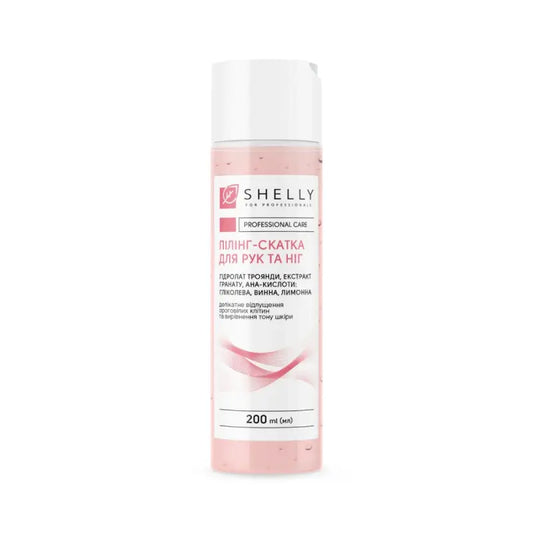 Peeling roller for hands and feet with rose hydrolate, pomegranate extract and aha acids Shelly 200 ml