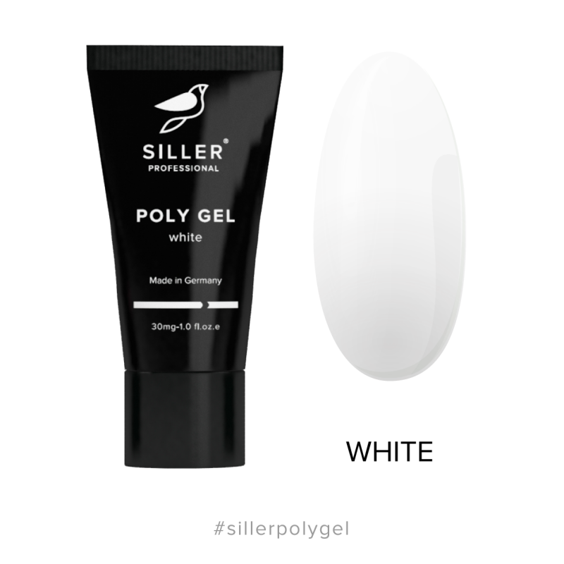 Siller Poly Gel WHITE (30ml) - All Pro Beauty