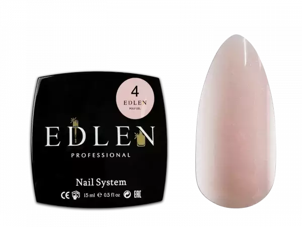 Гель для нігтів Edlen Poly gel 04 (бежевий), 15 мл