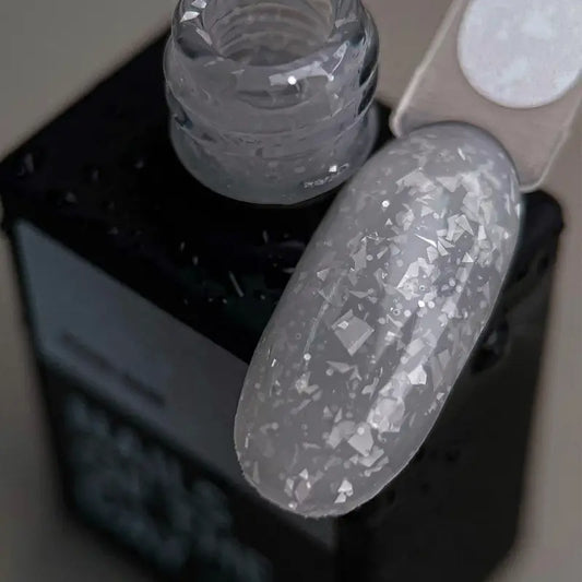 NAILSOFTHEDAY Potal base 14 – gentle milky base with white stylish potal, 10 ml