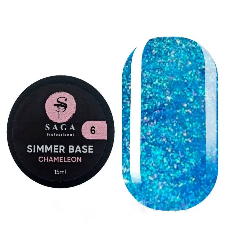 SAGA Shimmer Base CHAMELEON 6 (15ml) Blue - All Pro Beauty