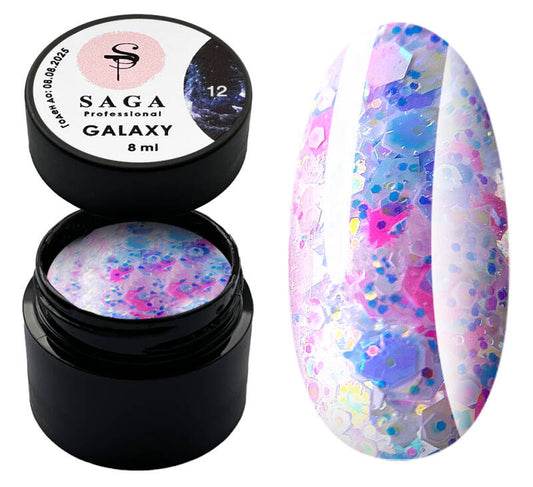 Saga Professional Galaxy Glitter No12   (8ml)
