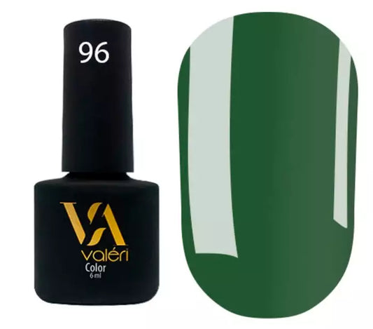 Valeri Nail gel polish No96 (dark green, enamel), 6 ml