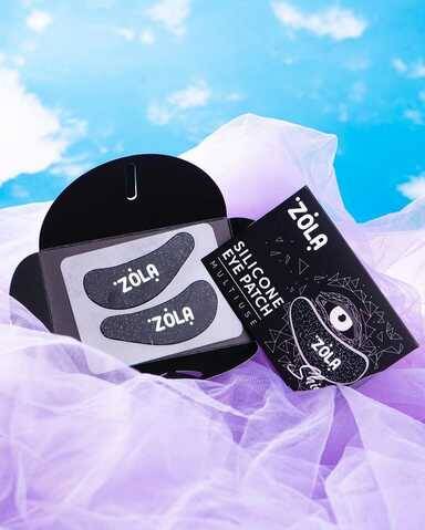 ZOLA Reusable Silicone Eye Patches - black, 1 pair