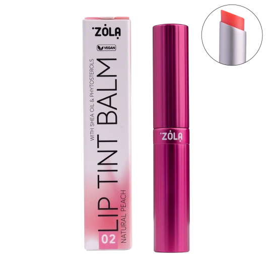 ZOLA Lip Tint Balm (02 Peach Natural) - All Pro Beauty