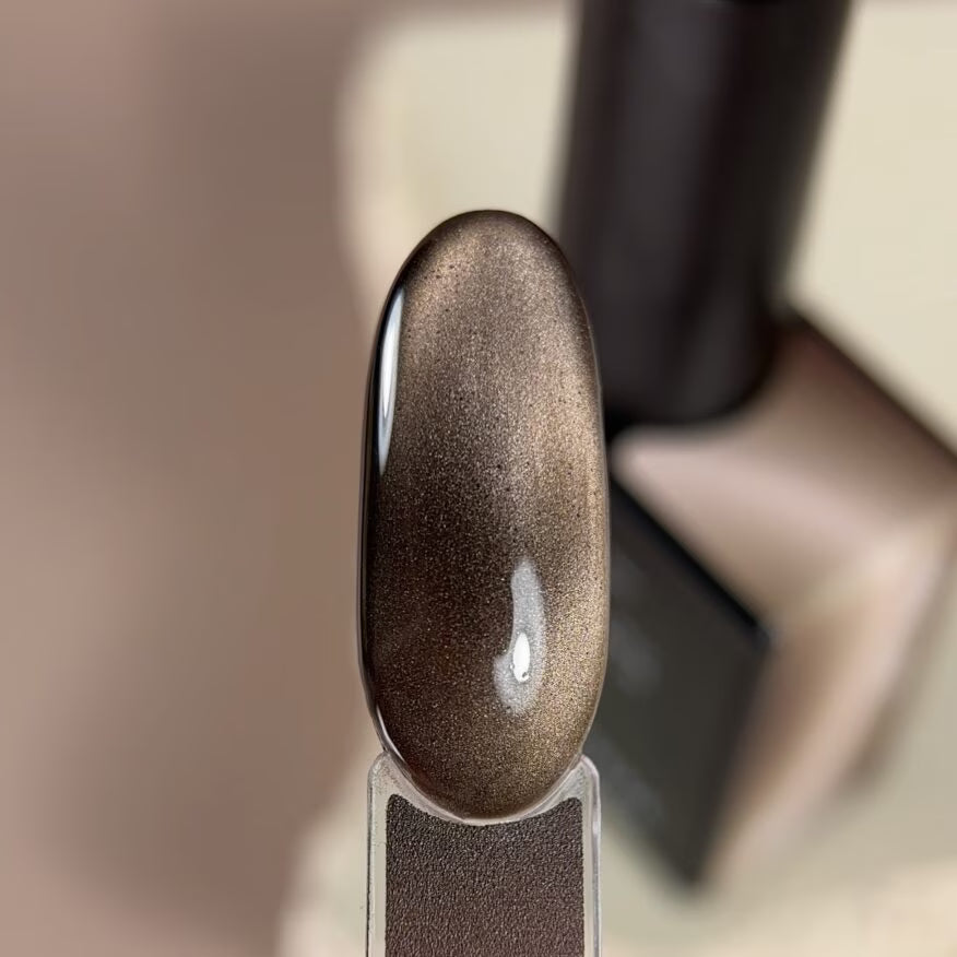 BIBLIOTEKA Cat Eye Gel Polish № 06 Cocoa Light – Soft warm brown, 10 ml