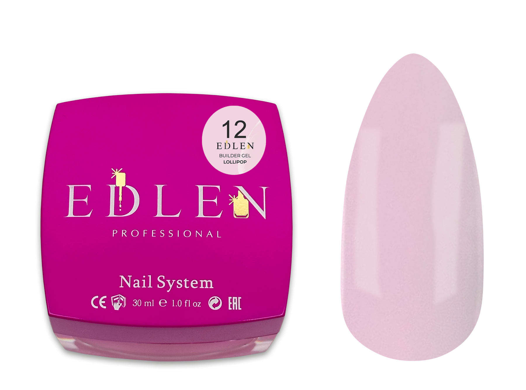 Builder gel Lollipop Edlen №12 30ml - All Pro Beauty