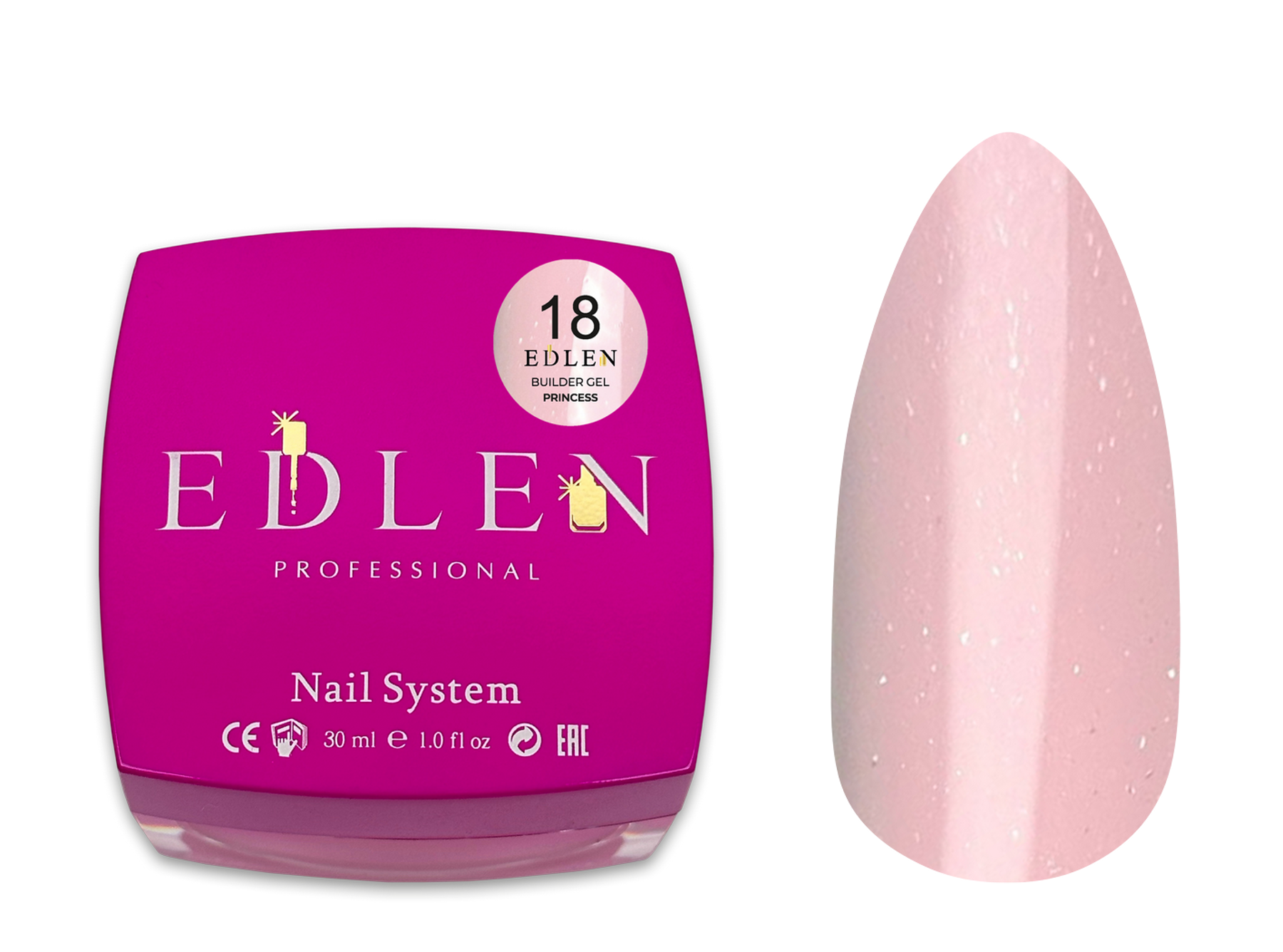Builder gel Princess Edlen №18 30ml - All Pro Beauty