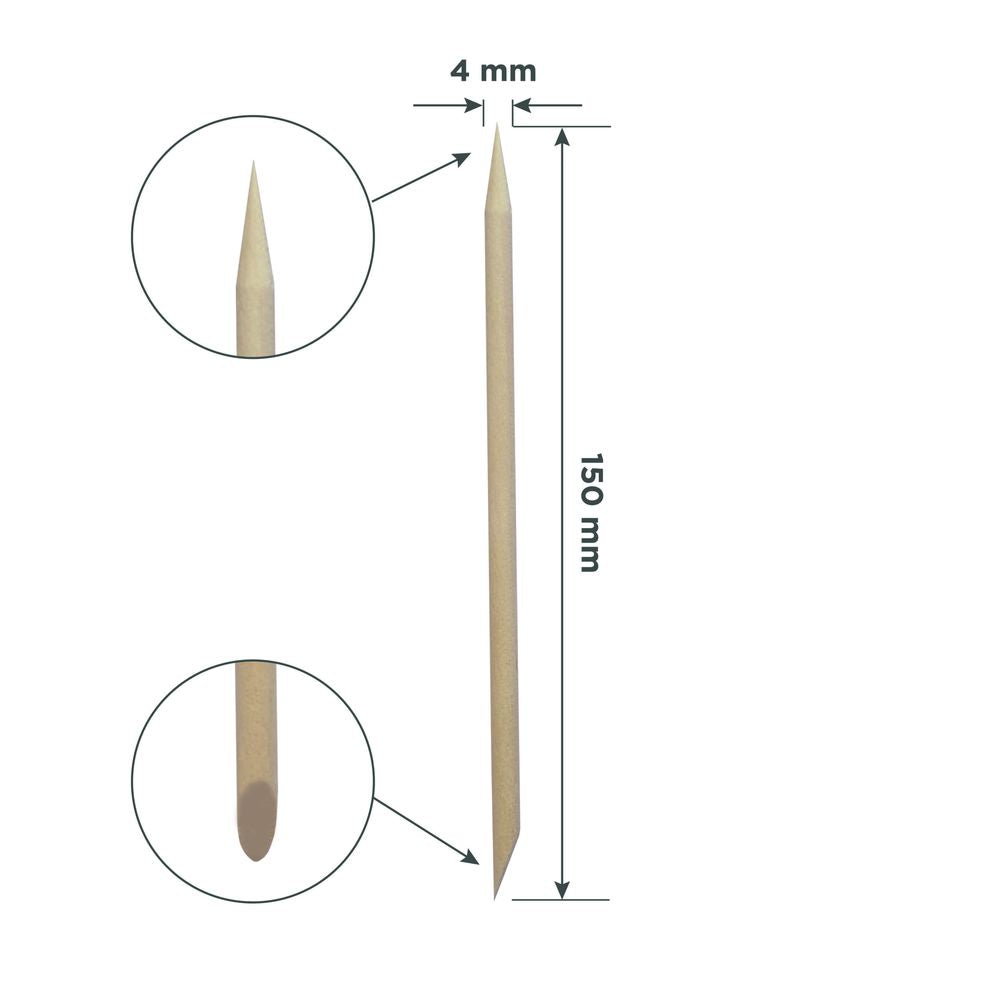 STALEKS Orange stick EXPERT wooden 150 mm (100 pcs) - All Pro Beauty