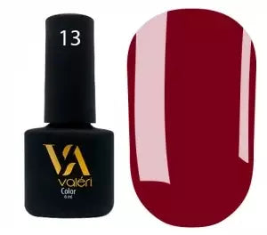 Гель-лак Valeri Nail №13 (бордовий, емаль), 6 мл