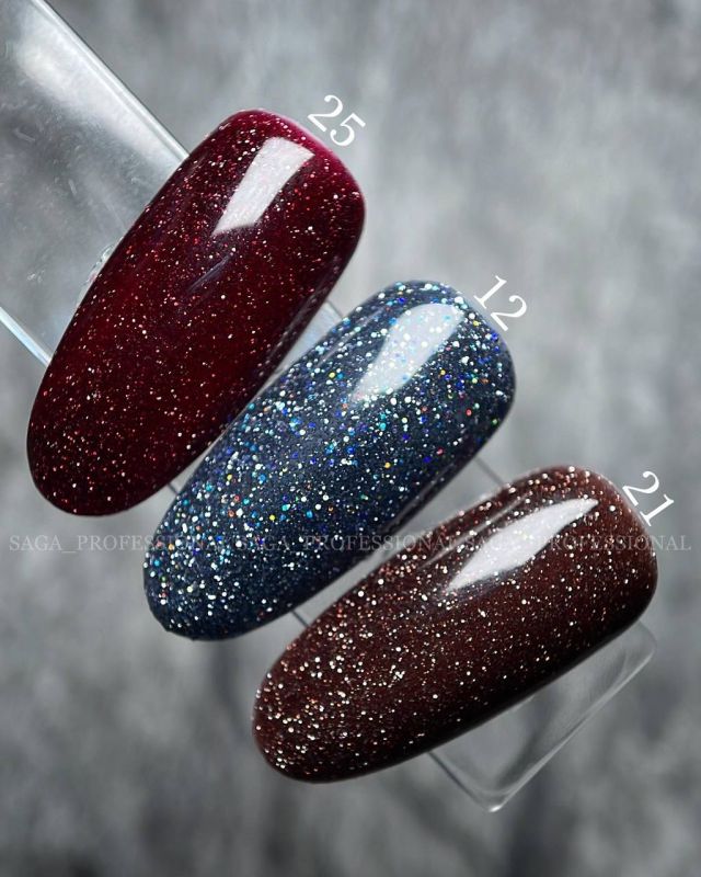 Saga Professional Fiery Gel polish No25 cherry (9ml) - All Pro Beauty