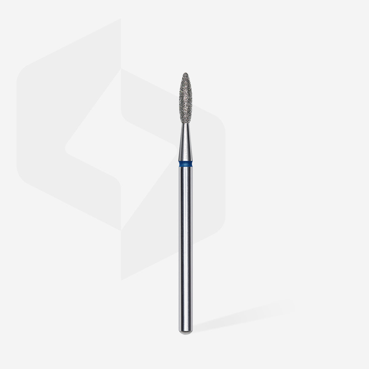 STALEKS Diamond nail drill bit flame blue EXPERT head diameter 2,1 mm / working part 8 mm - All Pro Beauty