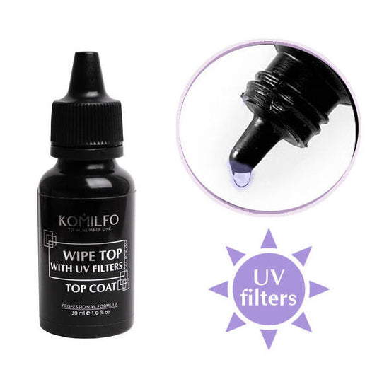 Komilfo Wipe Top, with sticky layer, with UV filters, 30 ml