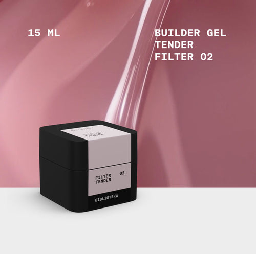 BIBLIOTEKA Builder Gel № 02 Tender FILTER – Tender, 15 ml