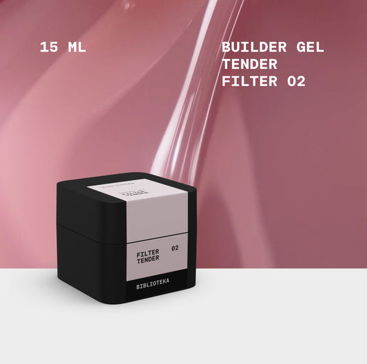 BIBLIOTEKA Builder Gel № 02 Tender FILTER – Tender, 15 ml