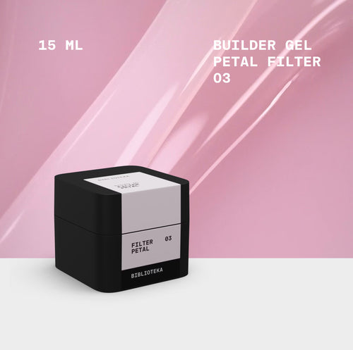 BIBLIOTEKA Builder Gel № 03 Petal FILTER – Soft Pink, 15 ml