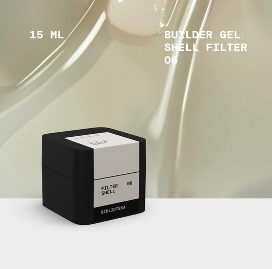 BIBLIOTEKA Builder Gel № 06 Shell FILTER – Shell, 15 ml