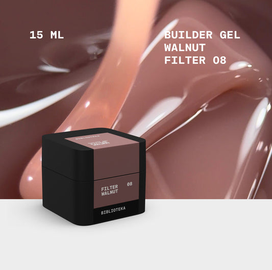 BIBLIOTEKA Builder Gel № 08 Walnut FILTER – Walnut, 15 ml