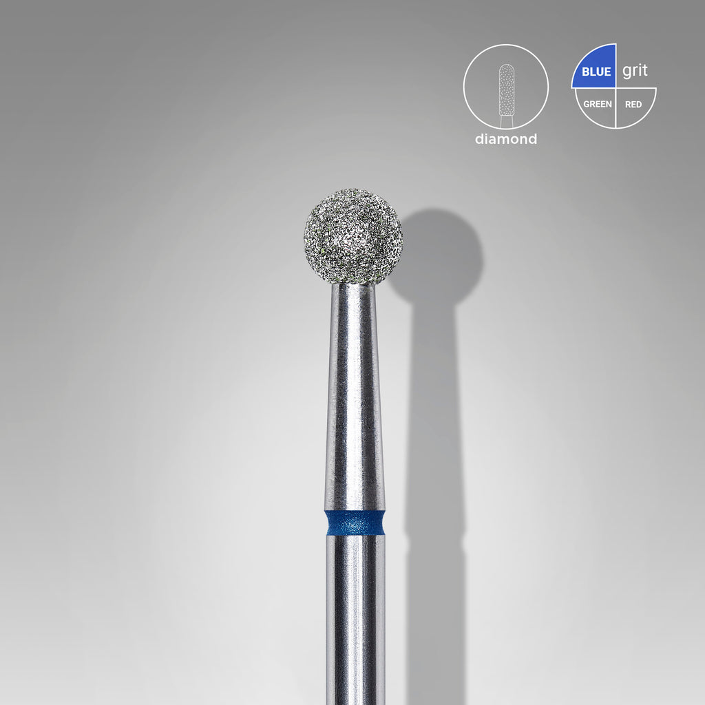STALEKS Diamond nail drill bit ball blue EXPERT head diameter 4 mm - All Pro Beauty