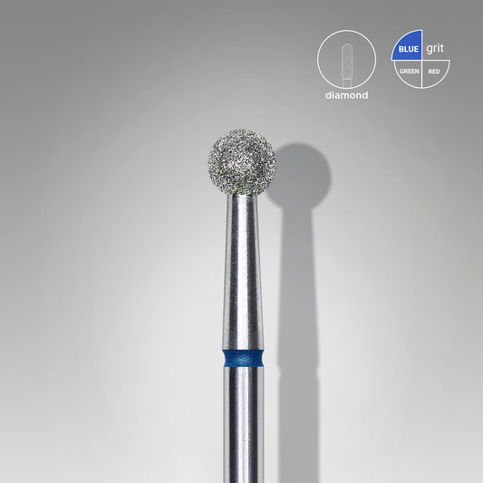 STALEKS Diamond nail drill bit ball blue EXPERT head diameter 4 mm