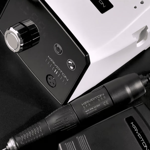 KRYPTON II XPS-350 nail drill (Krypton) for manicure and pedicure, 70 W, 35,000 rpm, white - All Pro Beauty