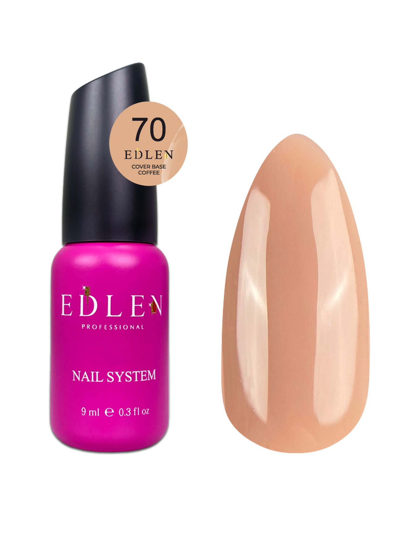 Cover base Coffee Edlen №70 9ml - All Pro Beauty