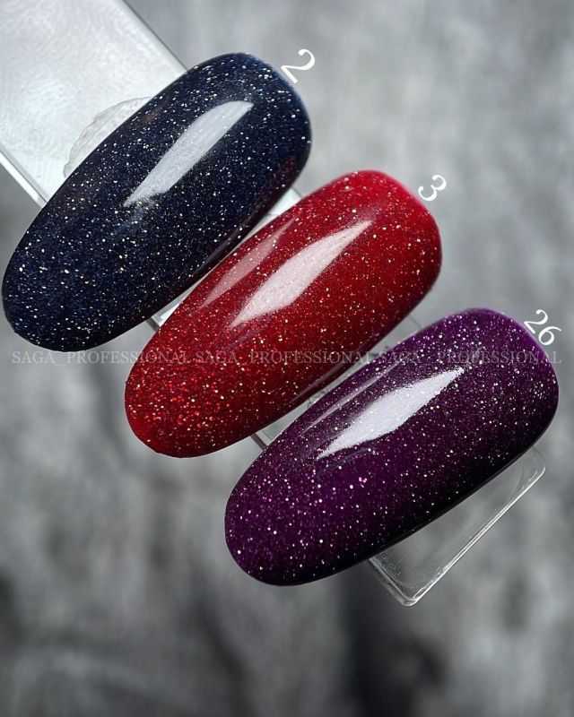 Saga Professional Fiery Gel polish No3 burgundy (9ml) - All Pro Beauty