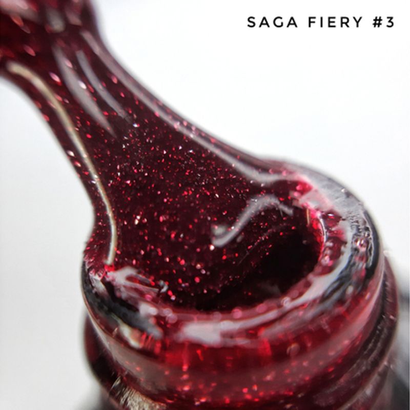 Saga Professional Fiery Gel polish No3 burgundy (9ml) - All Pro Beauty