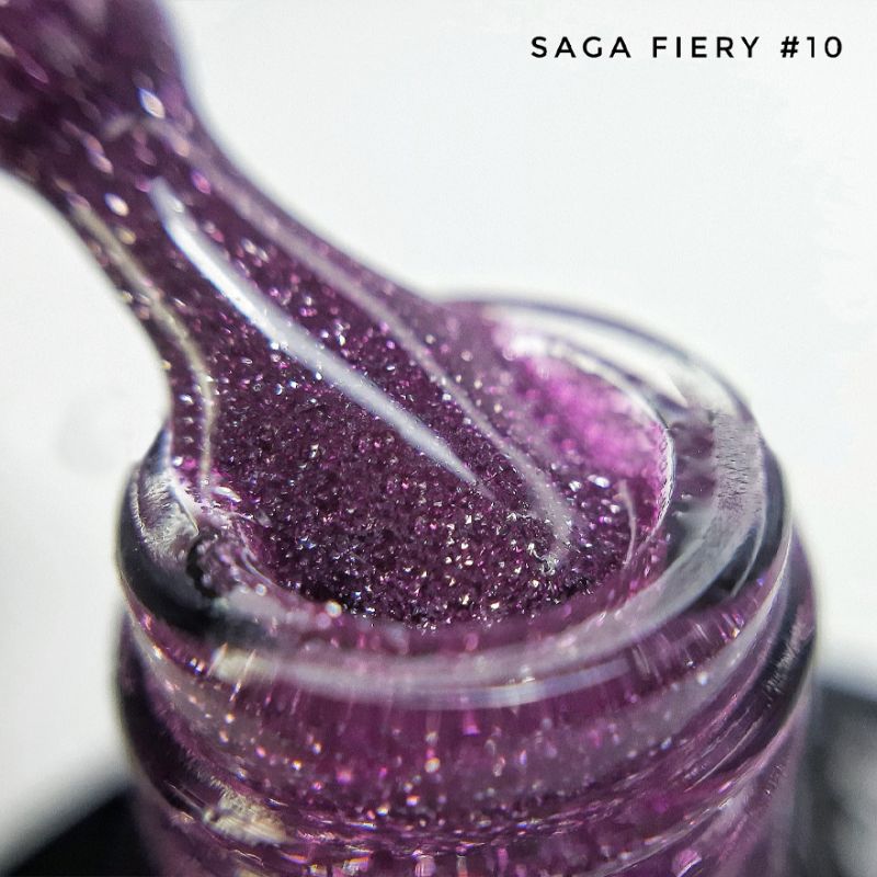 Saga Professional Fiery Gel polish No10 purple fuchsia (9ml) - All Pro Beauty