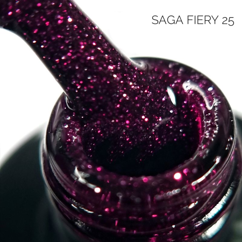 Saga Professional Fiery Gel polish No25 cherry (9ml) - All Pro Beauty