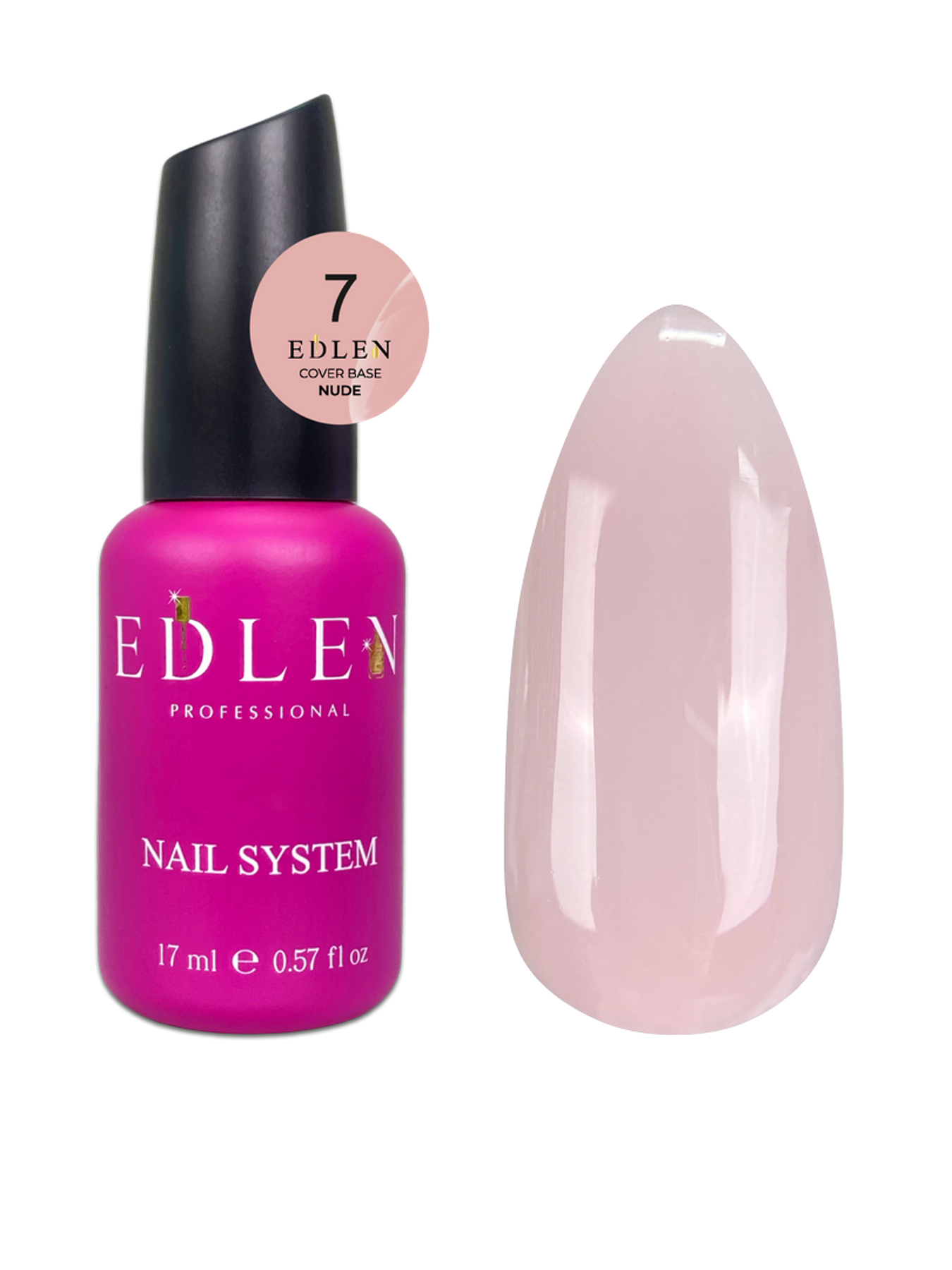 Cover base Nude Edlen №07 17ml - All Pro Beauty