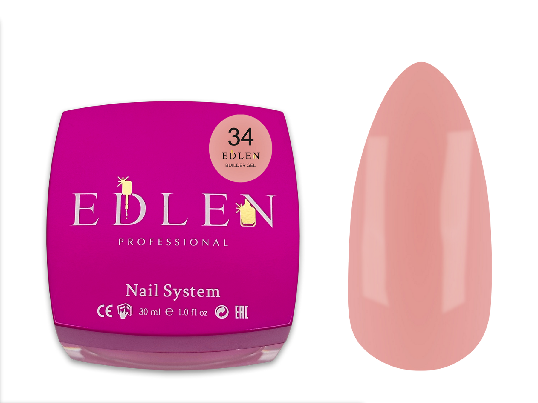 Builder gel Office Edlen №34 30ml - All Pro Beauty
