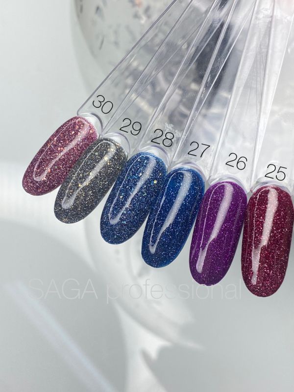 Saga Professional Fiery Gel polish No25 cherry (9ml) - All Pro Beauty