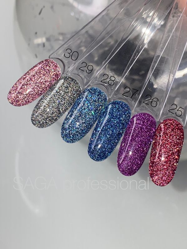 Saga Professional Fiery Gel polish No25 cherry (9ml) - All Pro Beauty