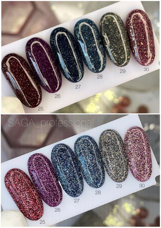 Saga Professional Fiery Gel polish No25 cherry (9ml) - All Pro Beauty