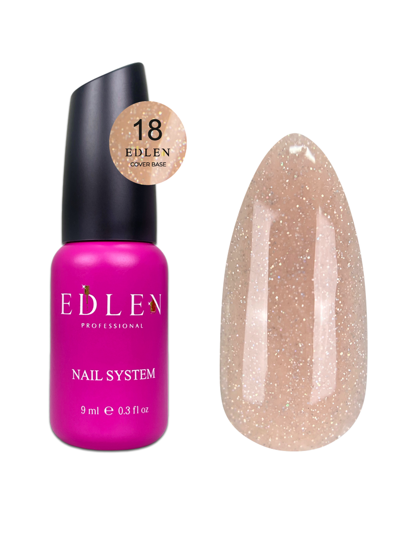 Cover base Hologram Edlen №18 9ml - All Pro Beauty