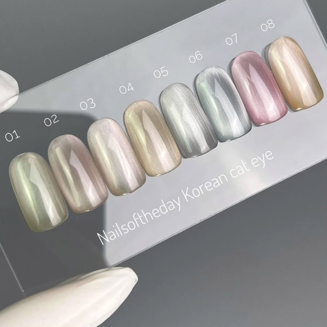 NAILSOFTHEDAY Korean cat eye 06 – gray-blue cat eye gel polish, 10 ml