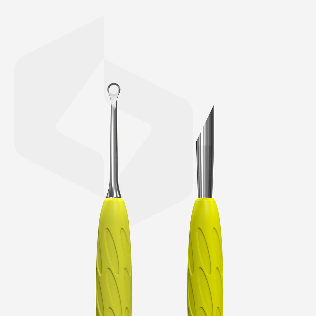 Staleks Pro UNIQ 11 Type 2 Pusher Gummy with yellow silicone handle (PQ-11/2y) - All Pro Beauty