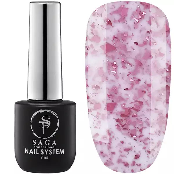 SAGA LEAF BASE (8ml) No6 milk with pink leaf