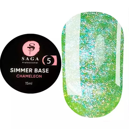SAGA  Shimmer Base CHAMELEON 5 (15ml) light green - All Pro Beauty