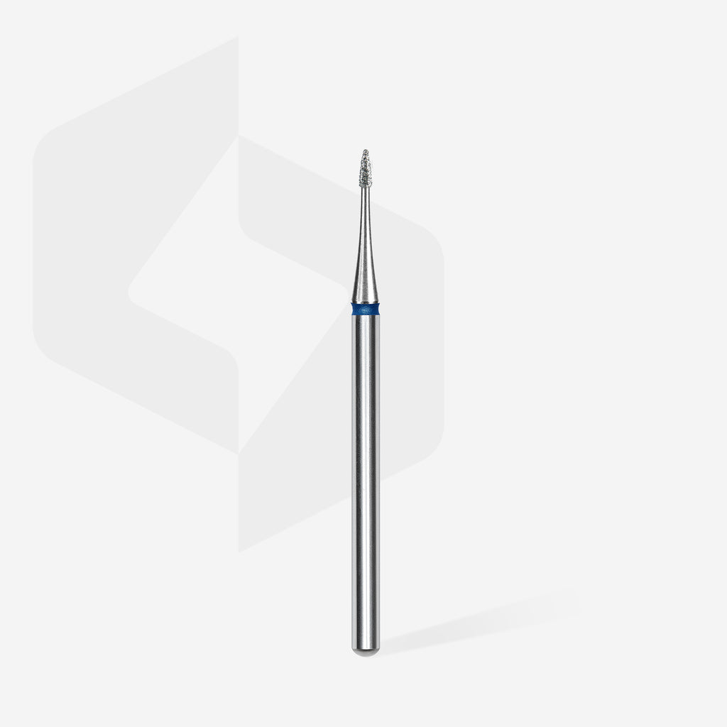 STALEKS Diamond nail drill bit flame mini blue EXPERT head diameter 1 mm / working part 3 mm - All Pro Beauty