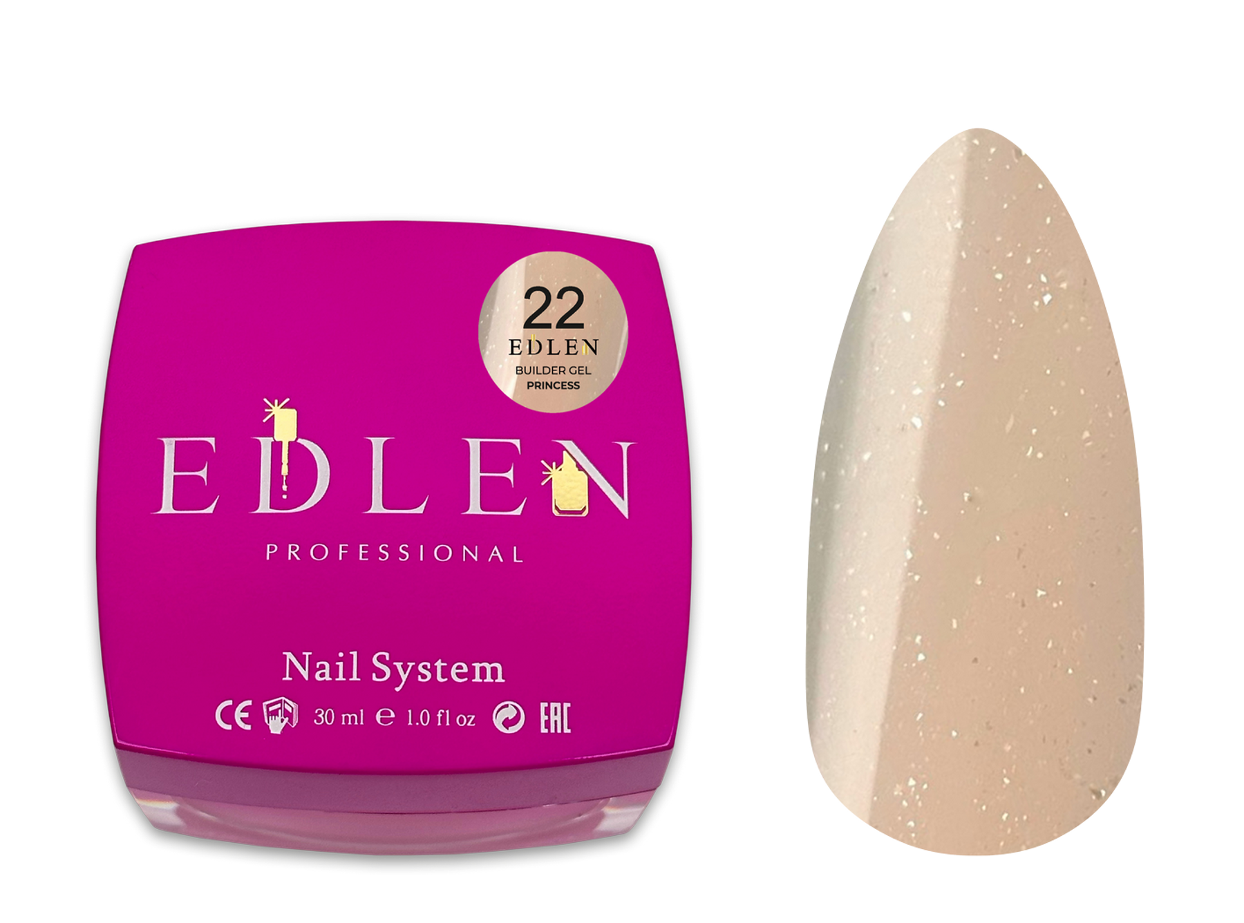 Builder gel Princess Edlen №22 30ml - All Pro Beauty
