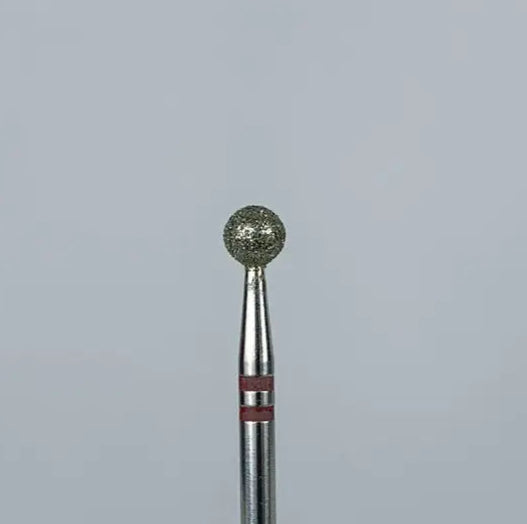 Diamond nail drill bit  NISIMA “Bullet” shape, notch color red, diameter 040